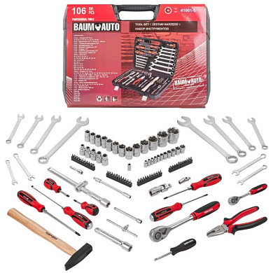 Набор инструментов 1/4"&1/2" 6-гр 106 пр. BaumAuto BM-41061-5