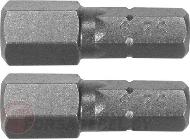 Бита HEX H8x25 мм., 1/4'', 2 шт. AISI S2 Yato YT-77924