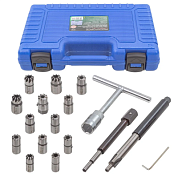 Набор фрез для чистки и восстановления посадочных мест дизельных форсунок 17 пр RockForce RF-917G7