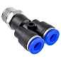 Фитинг Y-образный для пластиковых трубок 6 мм-наружная резьба 1/4'' RockForce RF-SPX06-02