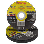 Круг отрезной абразивный 125x1.2x22.2 мм, к-т 10 шт WMC TOOLS WMC-CW505(10шт к-т)