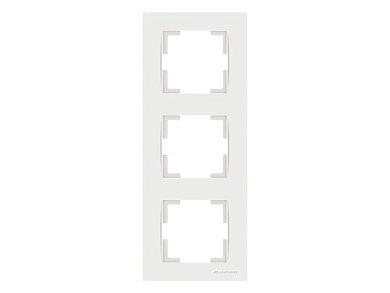 Рамка 3-ая вертикальная белая, RITA, Mutlusan 22208002301