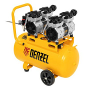 Компрессор безмасляный, малошумный DLS 1500/50, 1500 ВТ, 2x750, 50 л, 260 л/мин Denzel 58027