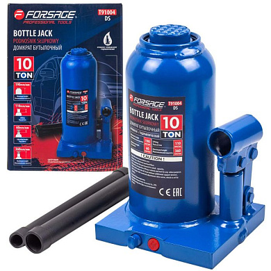 Домкрат гидравлический бутылочный, 10 т с предохранительным клапаном, 190-360 мм Forsage F-T91004 DS