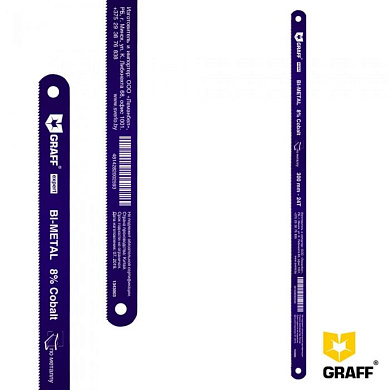 Полотно ножовочное 300х12,7х0,62 мм по металлу Bi-metal серии Expert GRAFF 1343003