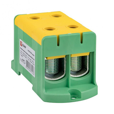 Клемма силовая вводная двойная КСВ 35-150 желто-зеленая EKF PROxima kvs2-35-150-y-green