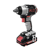 Гайковерт ударный бесщеточный аккумуляторный, Li-ion, 20 В, 300 Нм, 0-1200/0-1900/0-2400 об/мин, 1 АКБ и 4 Ач ЗУ, кейс PIT PIW20H-300B/4