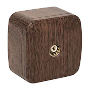 Розетка TV 1-местная ОП Минск 75Ом 5-862МГц тёмное дерево EKF EGA00-027-40