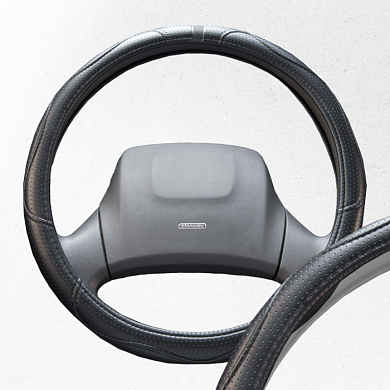 Оплетка экокожа L Art- 7 Черная SKYWAY S01102019