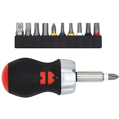 Отвертка с трещоткой, мини, с битами 11шт., ZEBRA, WÜRTH 061363050