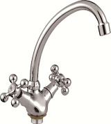 Смеситель для кухни, цинк, хром Ledeme L4119-2