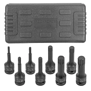 Набор ударных головок-бит SPLINE M5-M18 1/2'', 8 пр RockForce RF-40811MPB