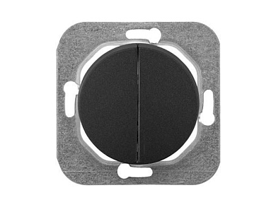 Выключатель 2 клав. (cкрытый, 10А) графит, Прованс, Bylectrica С5 10-3302гр