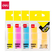 Закладки пластиковые Deli "Stick up", 60 шт, ассорти