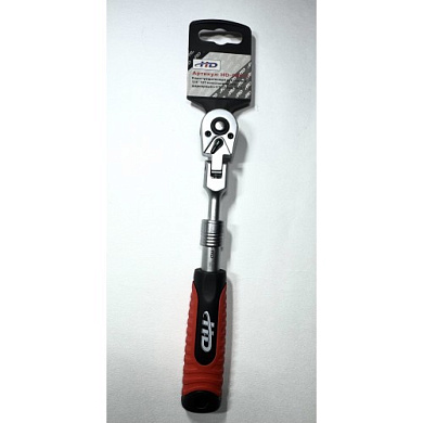 Трещотка телескопическая 1/4" 72T шарнирная 175-225 мм H-D HD-02971