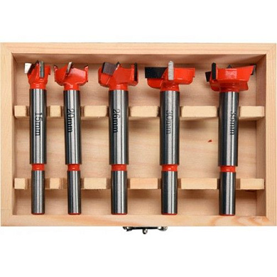 Свёрла Форстнера по дереву 15, 20, 26, 30, 35 мм (набор 5шт) Yato YT-33015