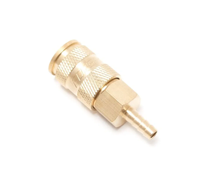 Быстроразъем пневматический с клапаном, "мама"-"елочка" 12 мм, латунь Forsage F-BSE1-5SH