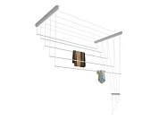 Сушилка для белья потолочная стальная 1,8 м, 5 стержней, белая, 5 стержней Лиана СП-006