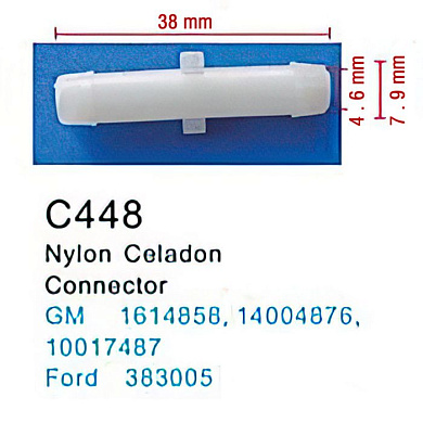 Клипса для крепления внутренней обшивки а/м GM пластиковая, 100 шт Forsage C0448(GM)