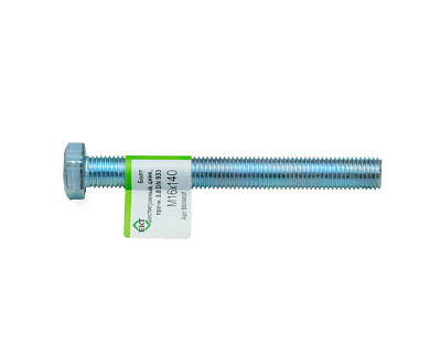 Болт с шестигранной головкой М16х140, DIN933, прочн. 8.8, цинк, 1 шт ЕКТ B009857
