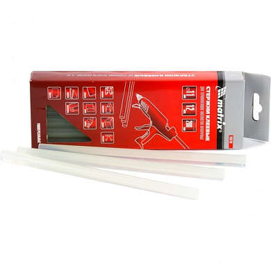 Стержни клеевые, прозрачные, 11х200 мм, в упаковке 12 шт Matrix 930730