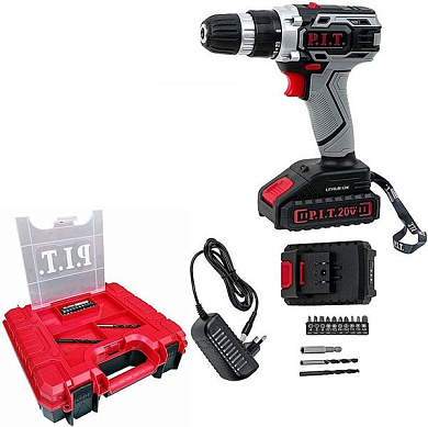 Дрель аккумуляторная, 18 В,0-350/1300 об/мин, 30 Нм PIT PSR 18-D3