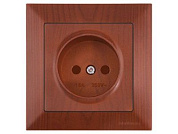 Розетка 1-ая, скрытая, б/з, шторки, вишня, DARIA, 16 A, 250 V, IP 20, Mutlusan 21206060256