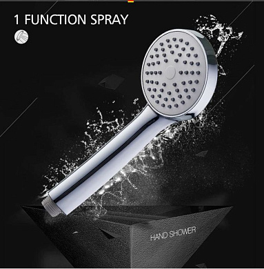 Душевая лейка 1 режим, "ручной душ", пластик, хром Ledeme L11