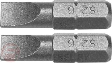 Бита шлицевая SL6x25 мм., 1/4'', 2 шт. AISI S2 Yato YT-77893