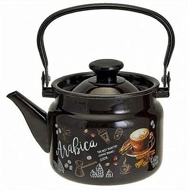 Чайник эмалированный цилиндр 2 л, корич. Арабика Керченский металлургический завод 42704-102/6-У4КрАр