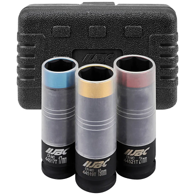Набор ударных глубоких тонкостенных головок 17, 19, 21 мм 1/2'' 3 пр JBC JBC-4035