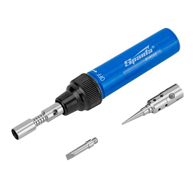 Горелка газовая, тип ''Карандаш'', 2 насадки для пайки, 130 мм Sparta 914125