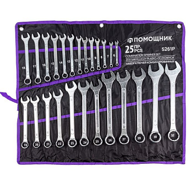 Набор комбинированных ключей 25 пр. 6-28, 30, 32 мм Помощник 5261P