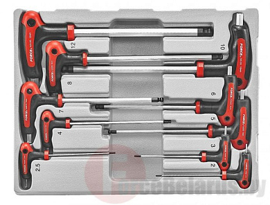 Набор 6-гр. ключей Force 5106B с шаром (2-12 мм) 10 пр.