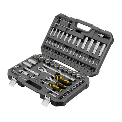 Набор инструментов 1/4"&1/2", CrV, S2, 94 пр Denzel 15813