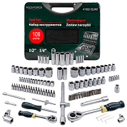 Набор инструментов 108 пр.1/4''&1/2'', 6-гр., 4-32 мм RockForce RF-41082-5EURO