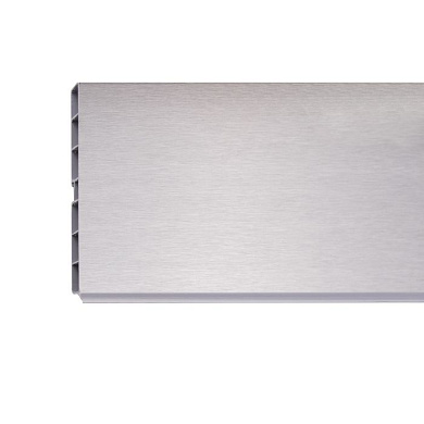 Цоколь мебельный ПВХ h=100, инокс L=3000мм, (1208) THERMOPLAST 50445