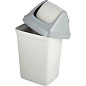 Урна для мусора 50л "Luscan Swing", пластик, с крышкой, серый