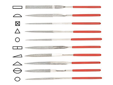 Набор надфилей алмазных 140х50х3мм 10шт. STARTUL PROFI ST4046-10