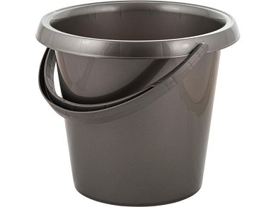 Ведро пластмассовое, 10 л, Rock'n'Roll, антрацит, Spin&Clean SC110310003