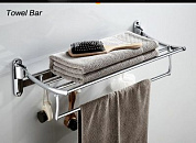 Полотенцедержатель-полка, сталь, хром Ledeme L809