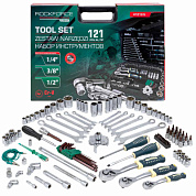 Набор инструментов 121 пр. 1/4''&1/2''&3/8'' 6-гр. RockForce RF LIGHT-41212-5