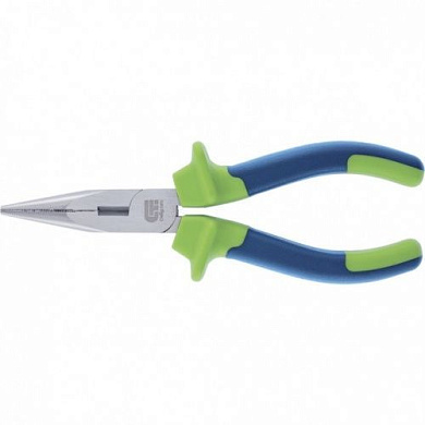 Длинногубцы прямые 160 мм, двухкомпонентные рукоятки СИБРТЕХ 17104