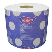 Бумага туалетная со втулкой, 60 м