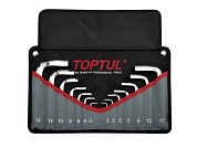 Набор ключей HEX 2-19 мм 14 пр. Toptul GPAQ1401