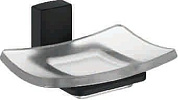 Мыльница, сталь + стекло, черный Ledeme L30302B