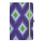 Блокнот "Ikat blue emerald", А5, 96 листов, фиолетовый, зеленый