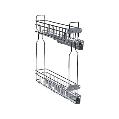 Выдвижная корзина-карго NORWIG 150 напр.скр.монтажа с доводчиком крепл.боковое/левое, хром AKS 78758