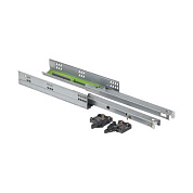 Направляющая скрытого монтажа L-300 с доводчиком ДСП до16mm с замками полное выдвижение GAMET 22272