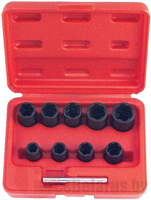 Набор винтовых головок-экстракторов для повреждённых гаек 10 пр. 1/2'' Force 910U2